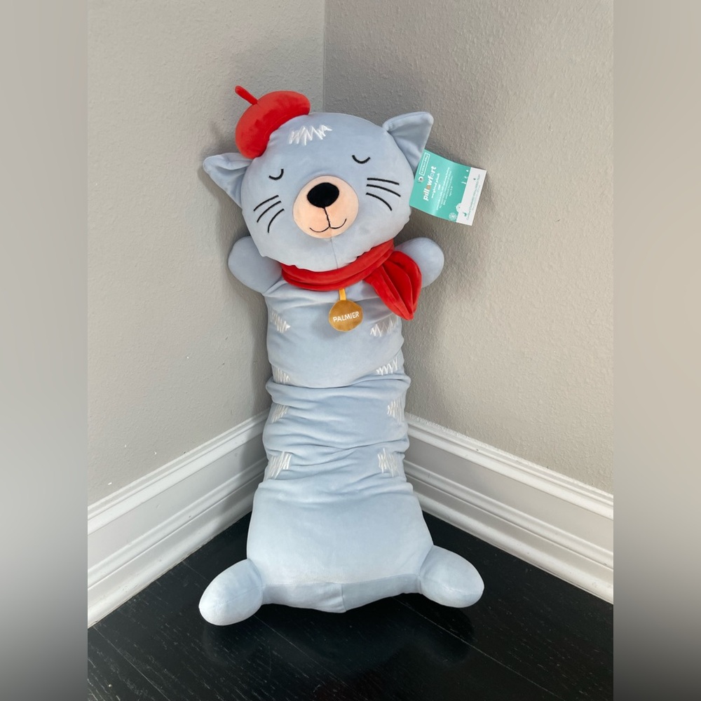 Pillowfort - Cat Kids' Long Weighted Plush Throw Pillow
Blue